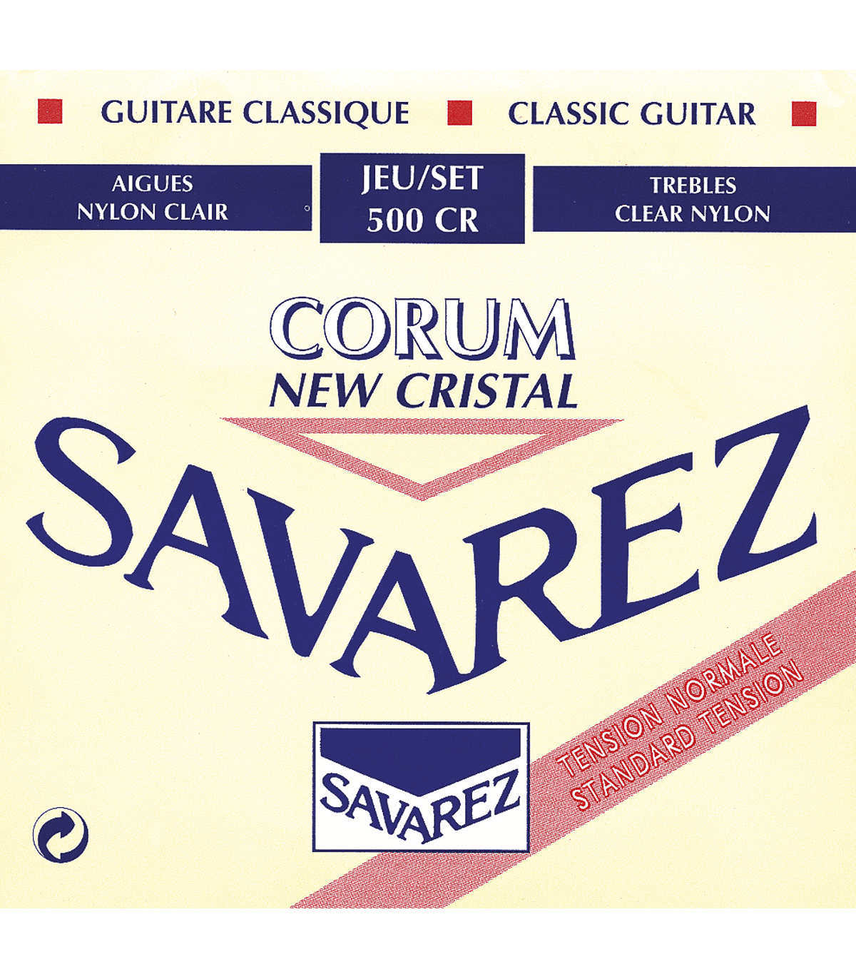 Jeu de Cordes pour Guitare Classique SAVAREZ 500CR - Rouge Tirant