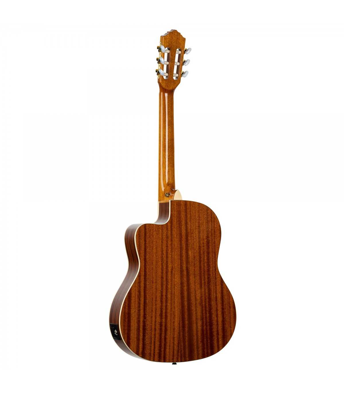 Ortega Guitars Guitare Classique 7 Cordes – 4/4 – Family Series Pro – Housse Incluse – Épicéa Massif / Sapele, Naturel (R133-7