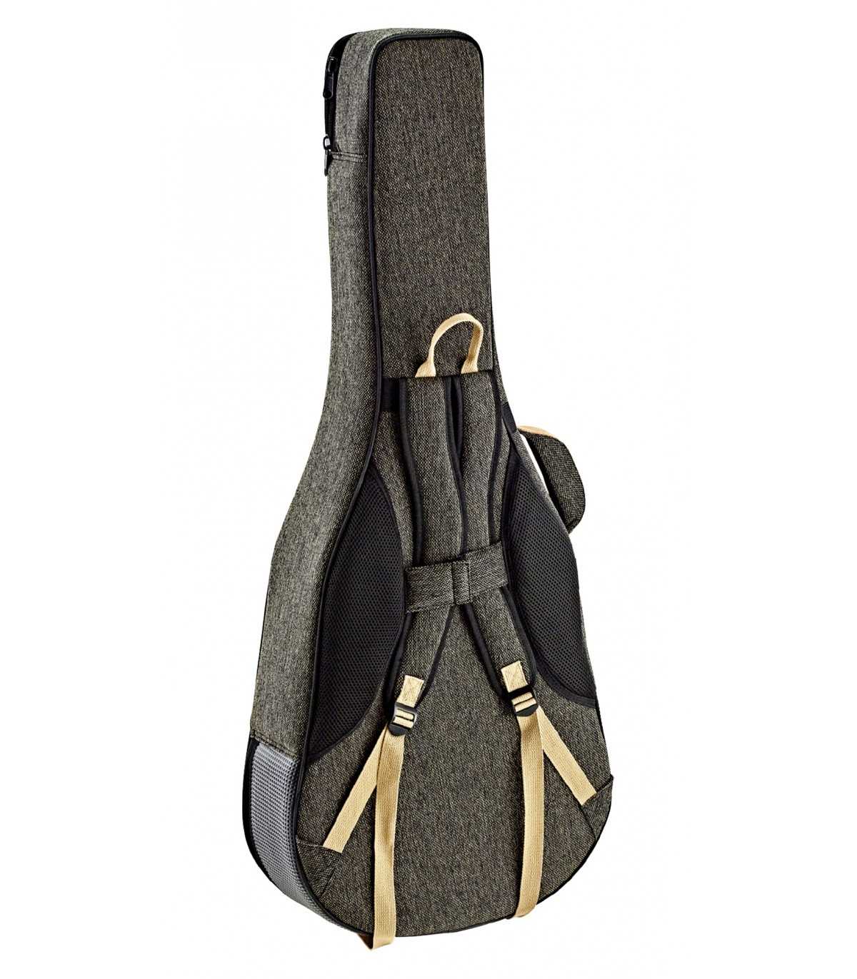 Étui Rigide Pour Guitare Classique Ortega - Hauteur 103 Cm - Rembourrage Velours, Compartiment Accessoires - Vinyle Noir, Facile à Nettoyer