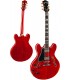 Guitare Electrique Gaucher Eastman T59L/V-RD Thinline Antique Red