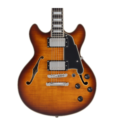 Guitare Electrique D'ANGELICO PREMIER MINI DC DARK ICED TEA BURST