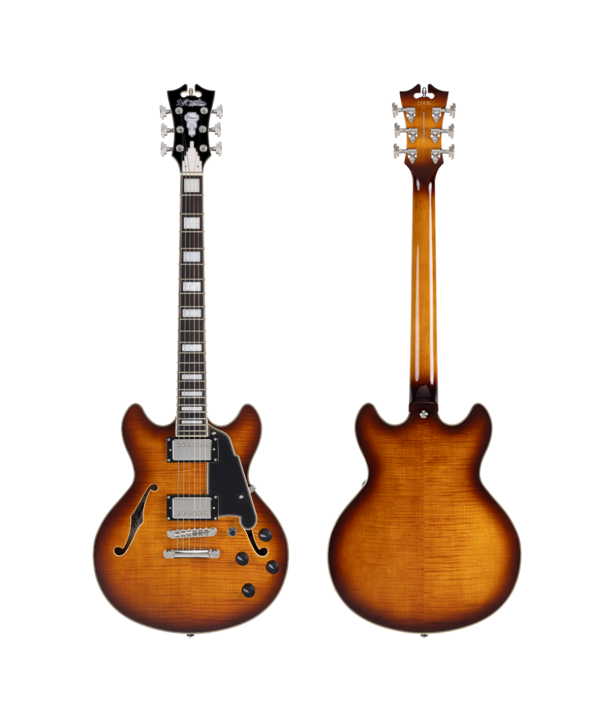 Guitare Electrique D'ANGELICO PREMIER MINI DC DARK ICED TEA BURST