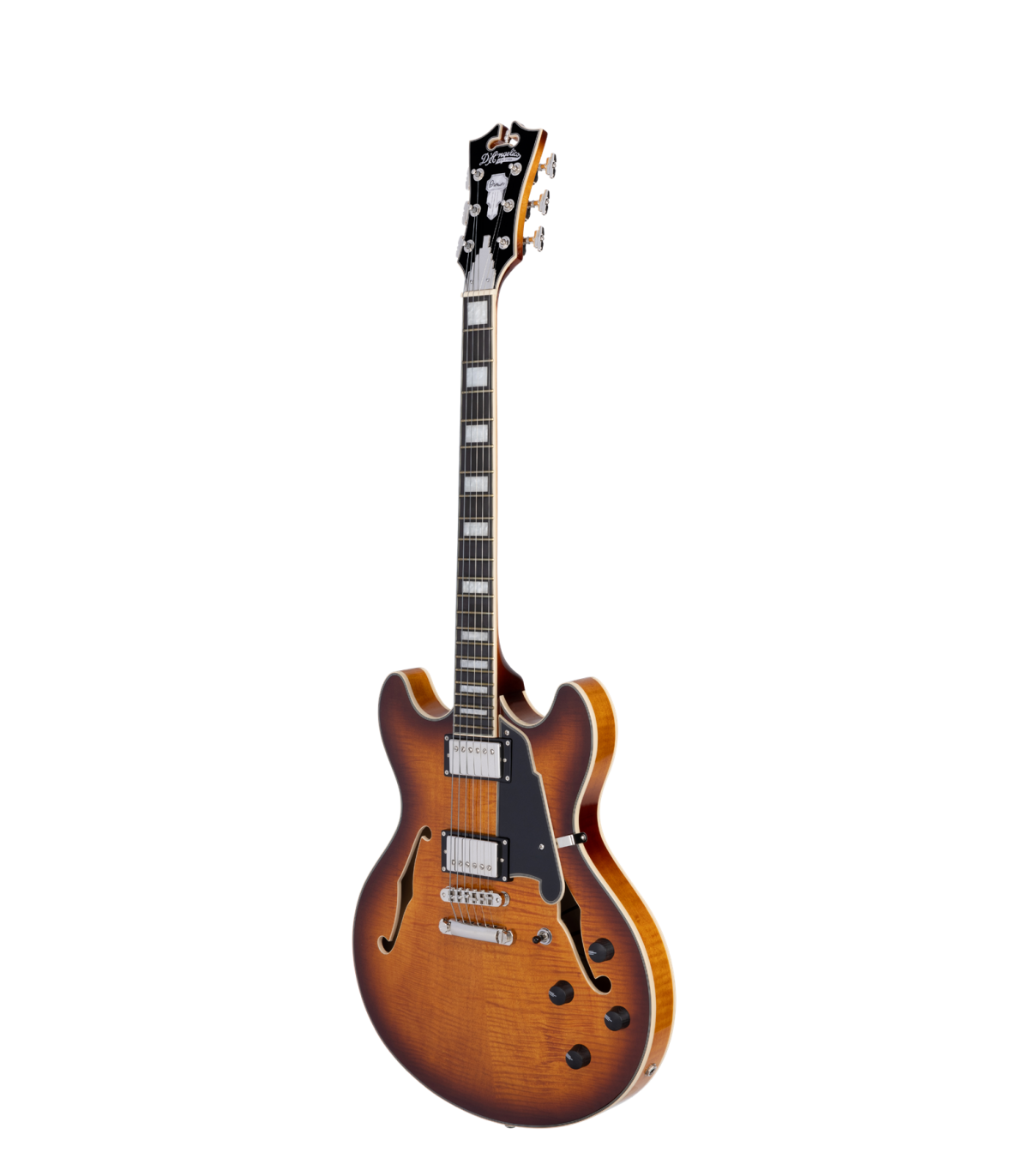 ギター D'AngelicoPremierMini DC Dark Iced Burst D'Angelico Premier Mini DC - Dark Iced Tea Burst - Huber