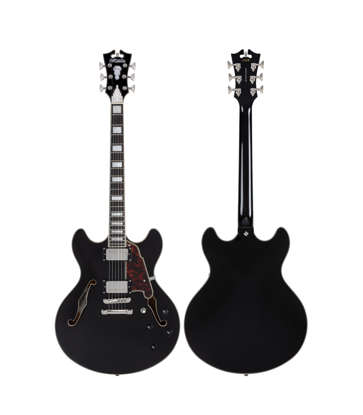 Electric Guitar D'ANGELICO PREMIER DC BLACK FLAKE