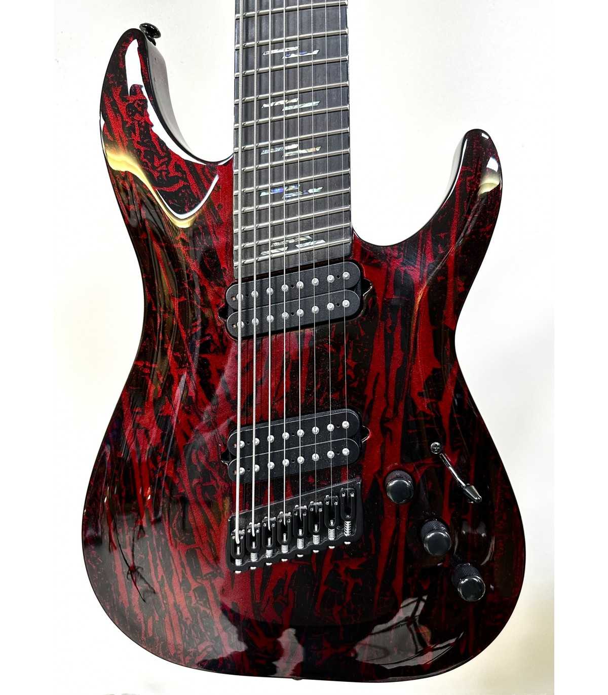 Guitare Electrique 8 Cordes Schecter Omen Elite-8 Multiscale Black