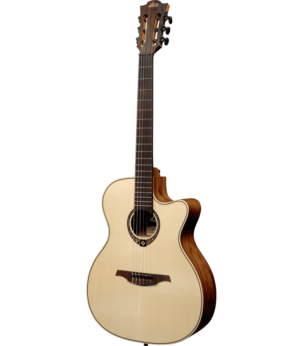 Guitare ElectroAcoustique Auditorium Cutaway Cordes Nylon LAG TN270ACE